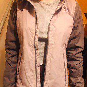 Light lavender North Face rain jacket